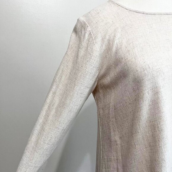 AMANDA MOSS NEALA LINEN BLEND TUNIC TOP IN OATMEAL CREAM - XS - Picture 6 of 11